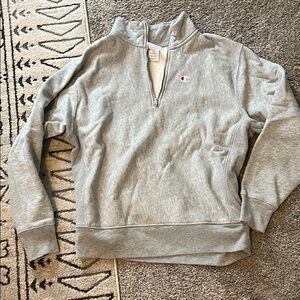 Champion Reverse Weave Grey 1/4 zip